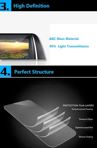 Vista 3 de TTCR-II - Protector de pantalla compatible con Macan 2019-2024 2025 2026 de 10.9 pulgadas Película protectora de pantalla de vidrio templado