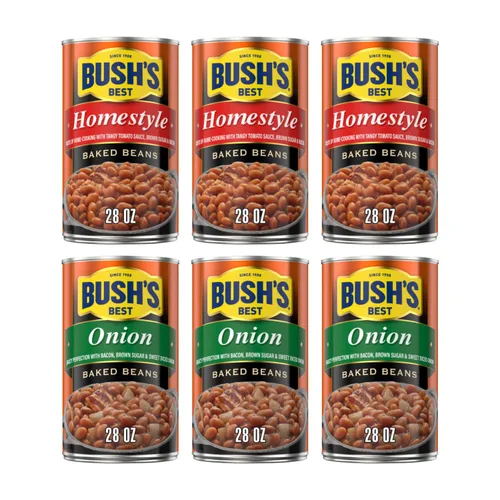 Vista 15 de Bush's Best Paquete variado de frijoles horneados dorados y frijoles blancos Hominy de 1 CT