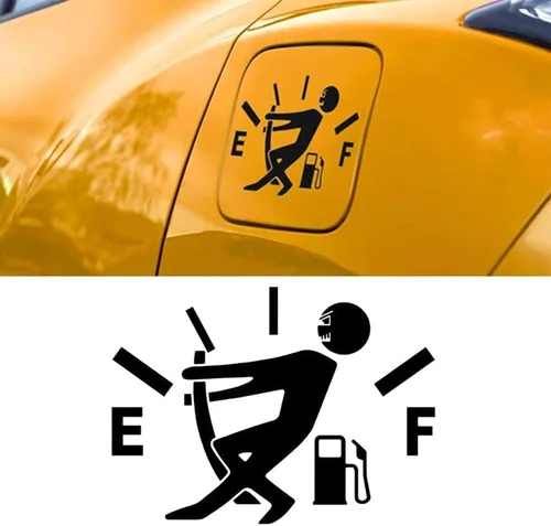 Vista 6 de Calcomanías divertidas para automóvil, de alto consumo de gas, calcomanías vacías para automóvil, camiones, motocicletas, SUV (negro)