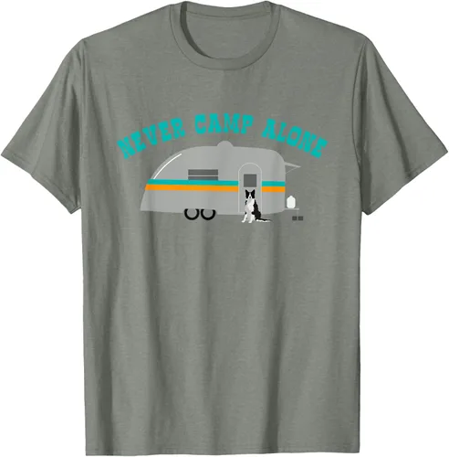 Vista 27 de Border Collie Gifts - Camiseta divertida de viaje para caravana, Azul / Patchwork, S