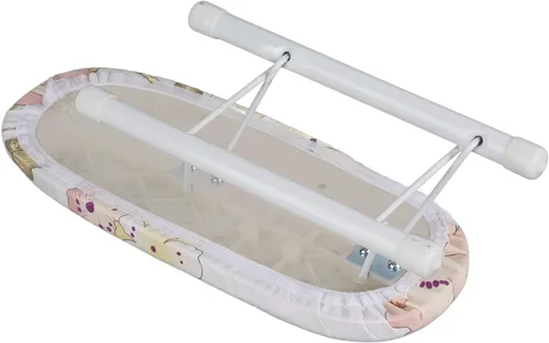Vista 7 de Fdit Pequeño juguete de tabla de planchar para mangas, cuello, camiseta, cuello, puño, ropa interior (no apto para ropa completa)