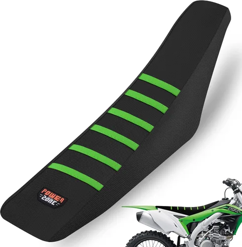 Vista 15 de Universal Funda de Asiento para Moto de Cross - Fundas de Asiento de Goma Suave Acanalada para Motocross Enduro Azul