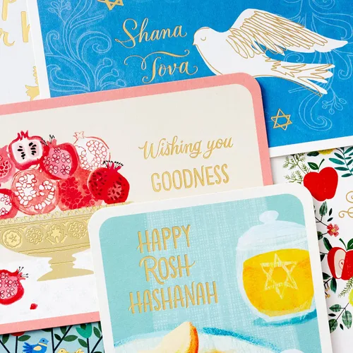 Vista 6 de Hallmark Tree of Life Rosh Hashanah - Surtido de tarjetas, paz en nuestros corazones (24 tarjetas con sobres)