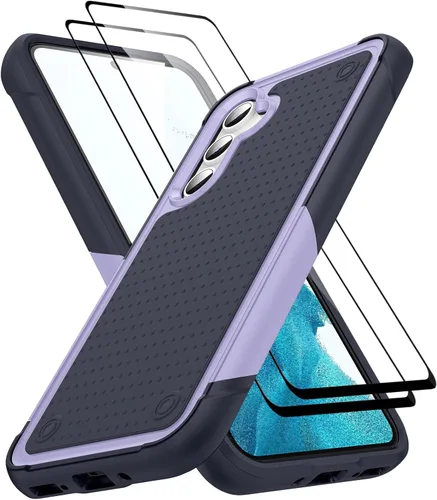 Vista 147 de Jeylly Compatible con Samsung Galaxy A22 5G Funda, Funda Samsung A22 5G con 2pcs protectores de pantalla de vidrio templado