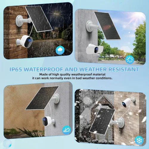 Vista 5 de Panel solar de carga de 6 V 4.5 W para Arlo Pro 4 / Pro 3 / Pro 5S 2K /Arlos Ultra/Ultra 2 / Arlo Go 2, IP 65 impermeable para fuente