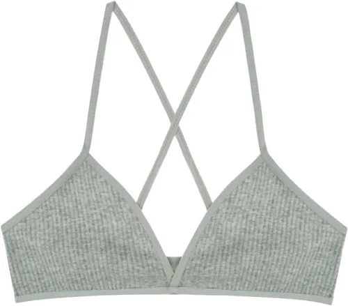 Vista 9 de Sujetador diario para mujer, brasier triangular de hilo sin varillas, ligeramente forrado, bralette superior de belleza, mini sujetadores negros