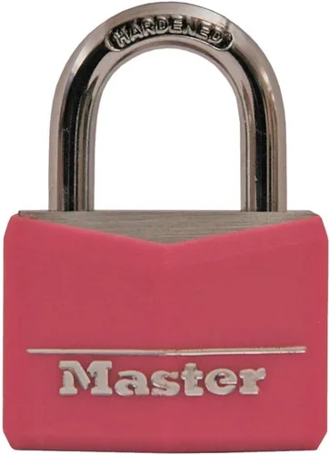 Vista 5 de Master Lock Cerradura de aluminio cubierta, cerradura de casillero con llave, cerradura de llave para exteriores, 1 paquete, 141DLF y candado