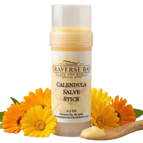 Vista 3 de Ungüento de Caléndula - lata de 2 oz - con aceite esencial de lavanda y vitamina E