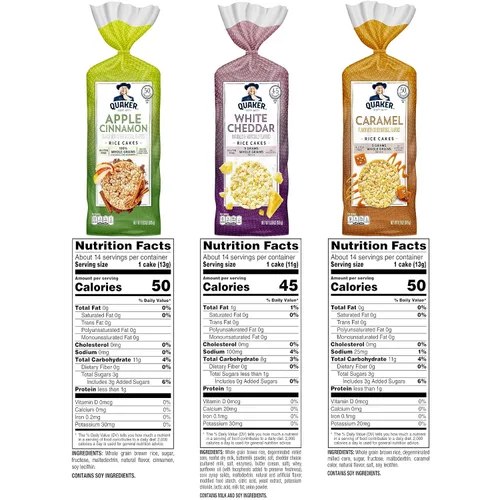 Vista 2 de Quaker crujientes de arroz, paquete con 6 variedades de sabores