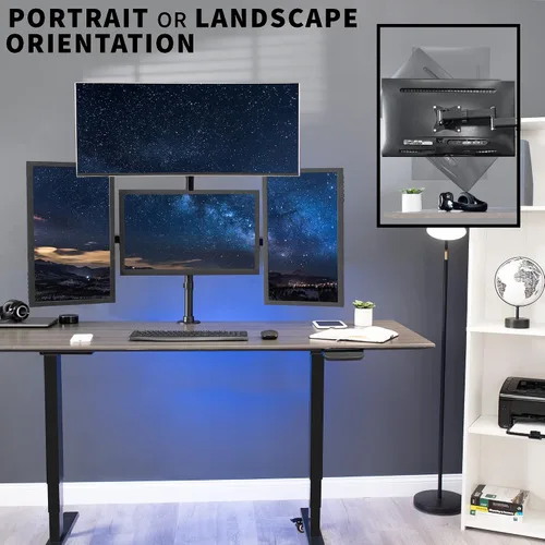Vista 6 de VIVO Soporte articulado ajustable para monitor cuádruple, soporte articulado para 4 pantallas LCD de hasta 24 pulgadas STAND-V004Y