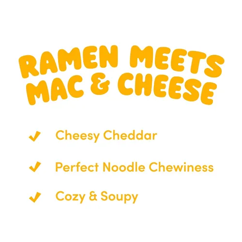 Vista 4 de Ramen con Queso - Ramen de Sopa de Cheddar Patada Suave, Cremoso y Sabroso Fideos Coreanos 3.92 oz (Paquete de 4)
