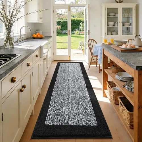 Vista 81 de Alfombras de baño de 17 x 24 pulgadas, antideslizantes, lavables, color gris, para bañera, tapete de baño para baño, tapete suave y absorbente