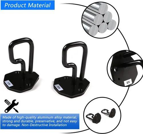 Vista 6 de Soporte de ajuste de ángulo del respaldo del asiento trasero del automóvil de aleación de aluminio Accesorios modificados automáticamente para Land