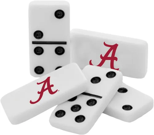 Vista 2 de MasterPieces Game Day - NCAA Alabama Crimson Tide - Juego de Dominó Doble Seis de 28 Piezas con Logo del Equipo
