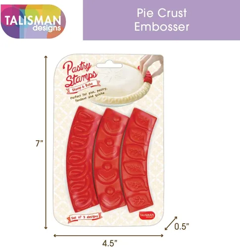 Vista 3 de Talisman Designs Sellos de pastelería Juego de 3 Estampado de corteza de pastel Herramientas y accesorios de decoración de pasteles