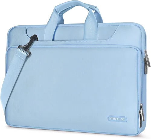 Vista 8 de MOSISO 360 Bolsa Protectora para Laptop de Hombro Compatible con MacBook Air de 13 pulgadas M4 M3 M2 M1 2025-2018/Pro M2 M1 2025-2016, Funda