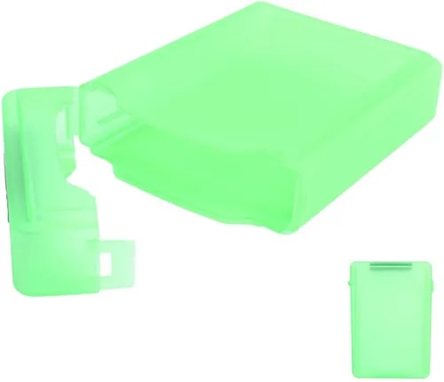 Vista 7 de Caja de protección de disco duro de 3.5 pulgadas, ABS a prueba de golpes, antiestática, para HDD SSD de 3.5 pulgadas, diseño transparente con Verde