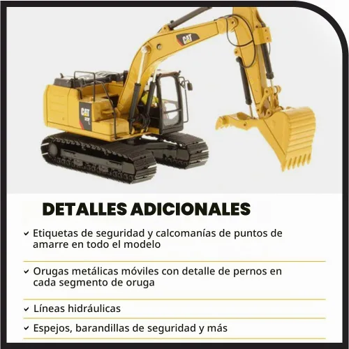 Vista 5 de Diecast Masters Excavadora hidráulica Caterpillar 323F L, Core Classics Series Camiones para gatos y equipo de construcción, coleccionable a escala