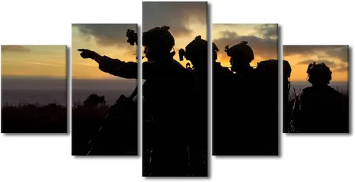 Vista 21 de Arte de pared para sala de estar, imágenes de la bandera estadounidense, impresión en lienzo, arte de pared militar de Estados Unidos de la Segunda
