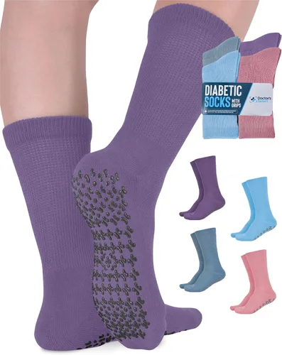 Vista 12 de Doctor's Select® Diabetic Socks for Men and Women - Non-Binding Neuropathy Socks for Diabetics Men Non Grip & Grip Socks