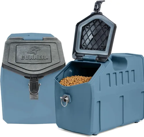 Vista 12 de Contenedor de almacenamiento de comida para perros de 30 libras, contenedor impermeable y hermético para alimentos para mascotas, contenedor