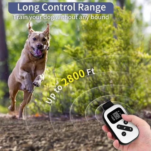 Vista 8 de PetJoy 3 Collar de Choque para Perros Grandes, Collar Automático Antiladridos con Control Remoto, Combo de Collar Antiladridos y de Entrenamiento