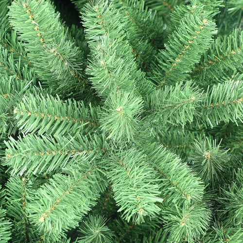 Vista 2 de Puleo International Árbol de Navidad artificial de abeto Vermont de 7.5 pies sin iluminación con soporte