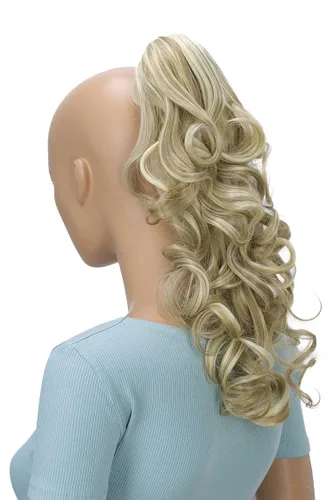 Vista 10 de CAISHA Extensión de clip de cola de caballo de 16 "voluminoso ondulado marrón ceniza H214