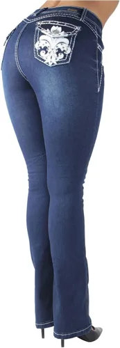 Vista 6 de The Sexy Flare Bootleg Ripped Premium Bootcut - Jeans para mujer, Blanco