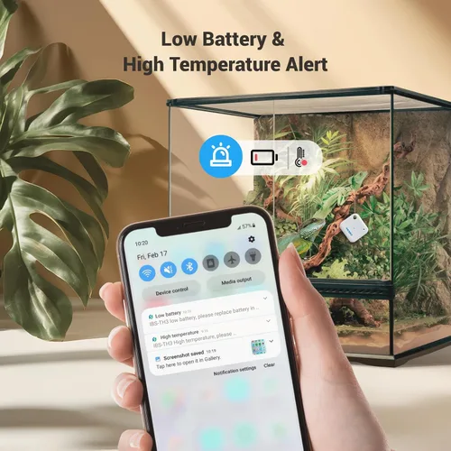 Vista 5 de Inkbird - Monitor de sensor de temperatura y humedad Wi-Fi con alarmas