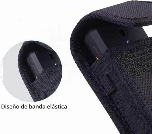 Vista 3 de Funda para teléfono con tapa, con cierre de clip para cinturón de tela Oxford para Alcatel Go, MyFlip, TCL Flip 4/3, Blu Cingular Flex 2, Consumer