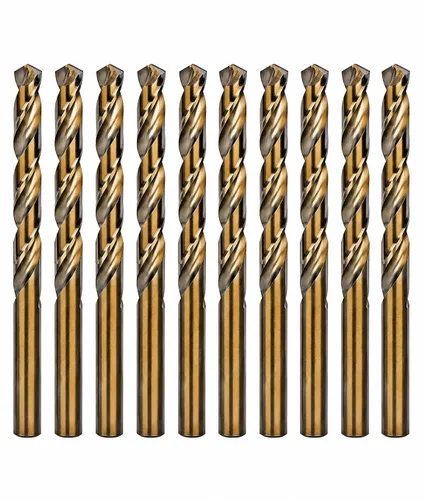 Vista 10 de Broca de cobalto 1/2 pulgadas HSS Co M35 Jobber Longitud Twist Drill Acero Metal-5pcs