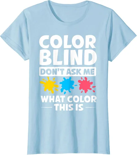 Vista 15 de Color Blind Camiseta Test Funny Glasses Visions, Negro