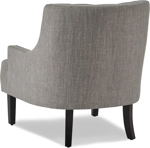 Vista 6 de Lexicon Amory - Silla decorativa de tela, color gris pardo gris topo
