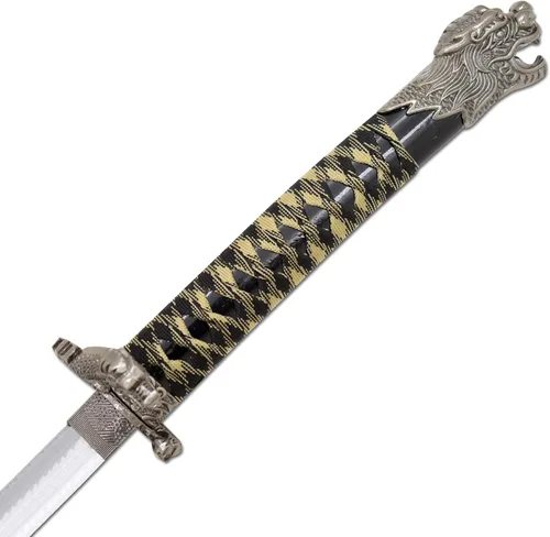 Vista 5 de Snake Eye Tactical Highlander Dragon Design Handle Samurai Katana - Juego de espada triple con soporte de espada