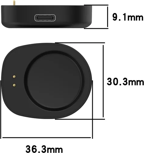 Vista 7 de Cargador para Amazfit T-REX3/Helio Strap/Balance/Balance2 Base de carga para reloj inteligente (adaptador)