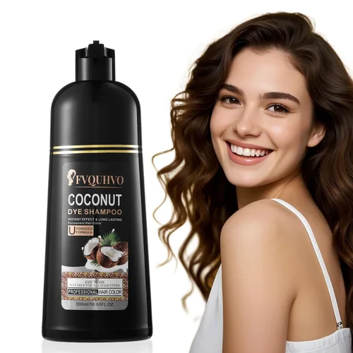 Vista 8 de Fvquhvo Champú de tinte para cabello negro, champú de color de cabello para cabello gris, champú instantáneo para cabello negro, Champu para Canas
