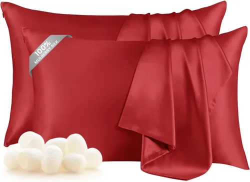 Vista 59 de THXSILK Funda de almohada 100% seda de morera para la salud del cabello y la piel, funda de almohada suave y lisa con cremallera oculta, ambos lados