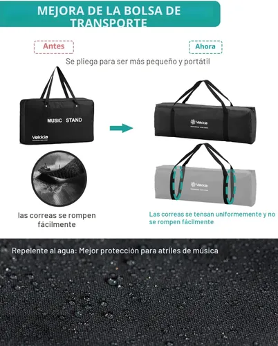 Vista 6 de Vekkia Soporte de partituras portátil profesional