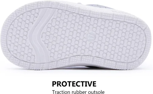 Vista 6 de BMCiTYBM Zapatos de bebé para niños y niñas, primeros zapatos para caminar, zapatos para caminar para niños pequeños, zapatillas ligeras