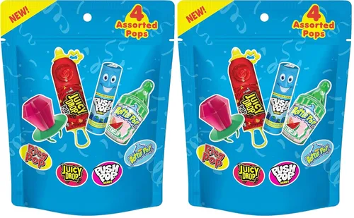 Vista 8 de Bazooka Candy Brands Caja de dulces variada – 18 paletas de dulces de verano de Ring Pop, Push Pop, Baby Bottle Pop & Juicy Drop – Caramelos
