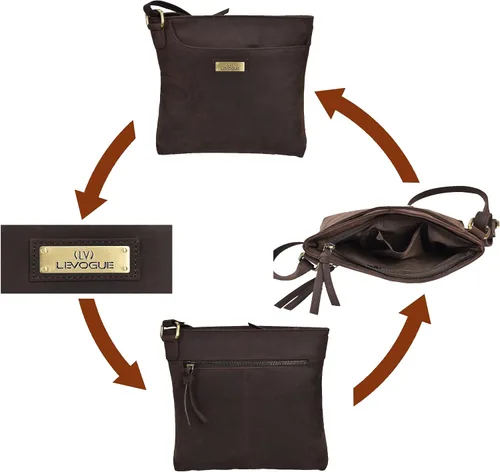 Vista 10 de VALENCHI Real Genuine Leather Women's Crossbody Purse/Bag With Adjustable Strap