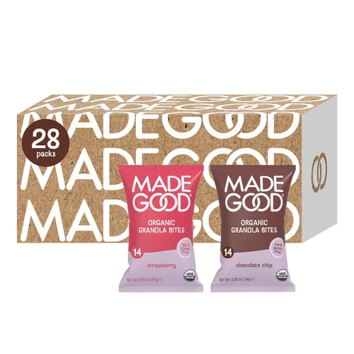 Vista 10 de Mini barras de granola MadeGood paquete de 28 sabor chispas de chocolate oscuro y avena libre de gluten Gluten free snacks for lunch boxes, school