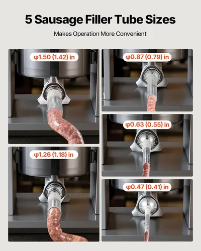 Vista 5 de VEVOR Relleno manual de salchichas, relleno vertical de carne de 7 libras B-3L