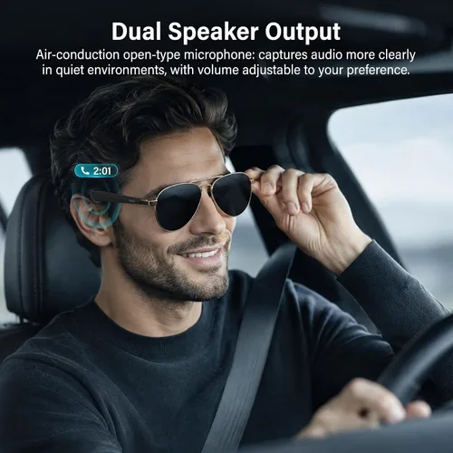 Vista 3 de GetD Gafas AI, gafas inteligentes impulsadas por ChatGPT, traducción de IA