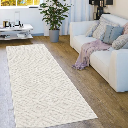 Vista 37 de Paco Home Alfombra para interiores y exteriores con patrón geométrico enrejado en antracita, tamaño: 2' x 3'3