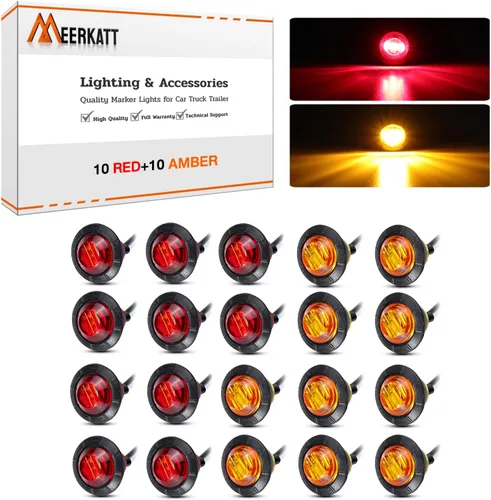 Vista 2 de Meerkatt - Juego de 20 luces LED redondas de 3/4 pulgadas