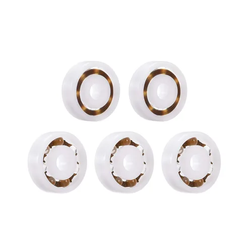 Vista 13 de uxcell 623 rodamientos de plástico 0.118x0.394x0.157 in bola de vidrio jaula de nylon 5pcs
