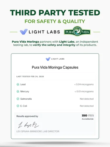 Vista 10 de PURA VIDA MORINGA Polvo orgánico de origen único - Polvo de hojas 100% premium, moringa oleifera orgánica USDA, polvo de hoja de moringa - Perfecto