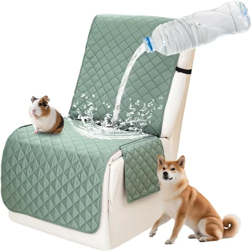 Vista 105 de Fundas impermeables para sofá reclinable seccional en forma de L, 7 piezas, antideslizantes, lavables, juego de fundas reclinables para mascotas